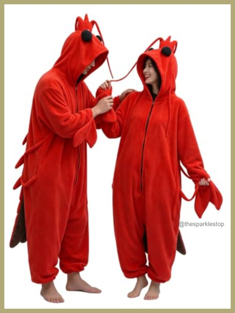 Adult Lobster Onesie Costume Hooded One-Piece Pajama